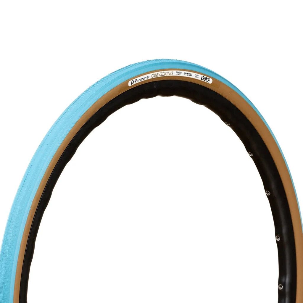 Tire - [Limited Edition] Panaracer, GravelKing , 700x38c, Turquois, TR, Tan-Wall, Folding