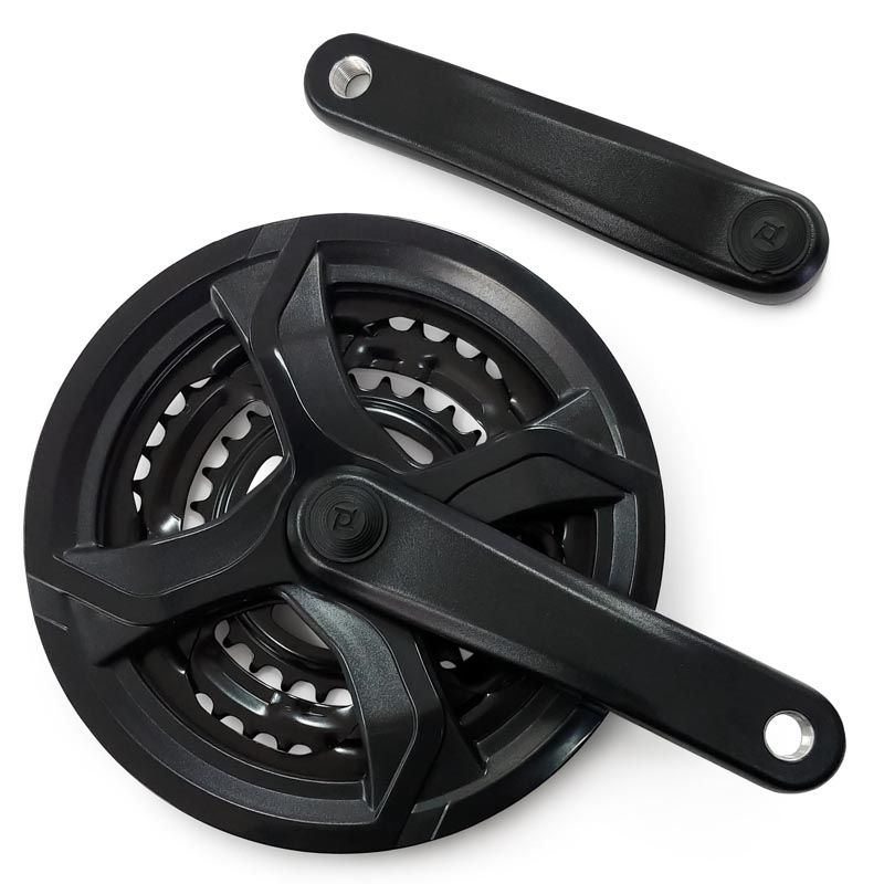 Crankset - SQ - Prowheel, 6s/7s, 152mm, 28T/38T/48T, Black