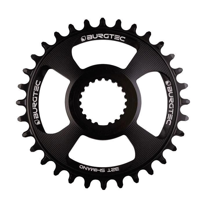 Chainring - Burgtec, 28T, Shimano DM, Black [ThickThin]
