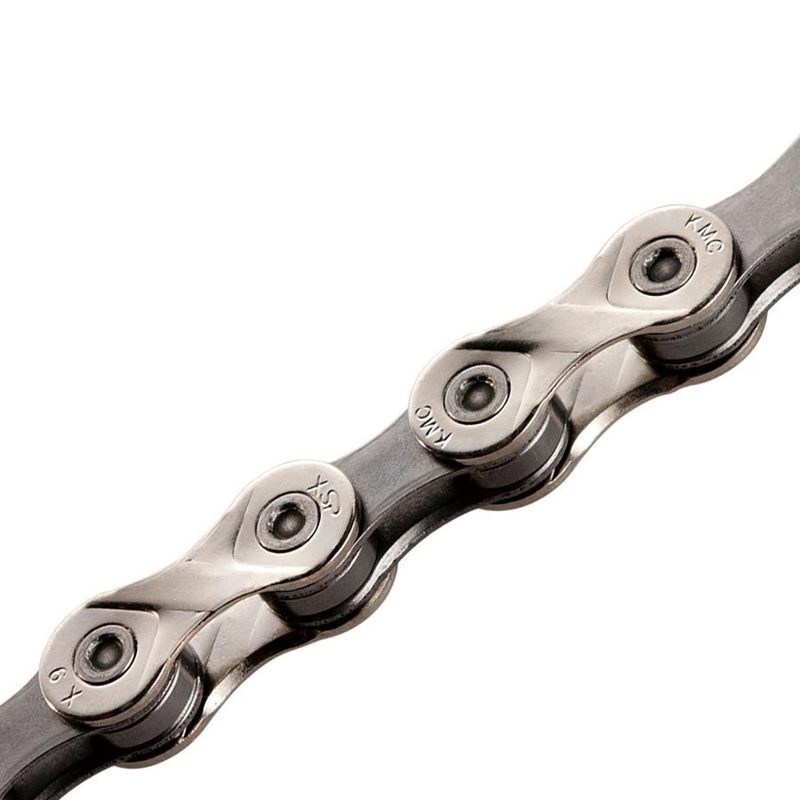 Chains - KMC, 9s, X9, 116 Links, NP/GY, Silver [Box:25]
