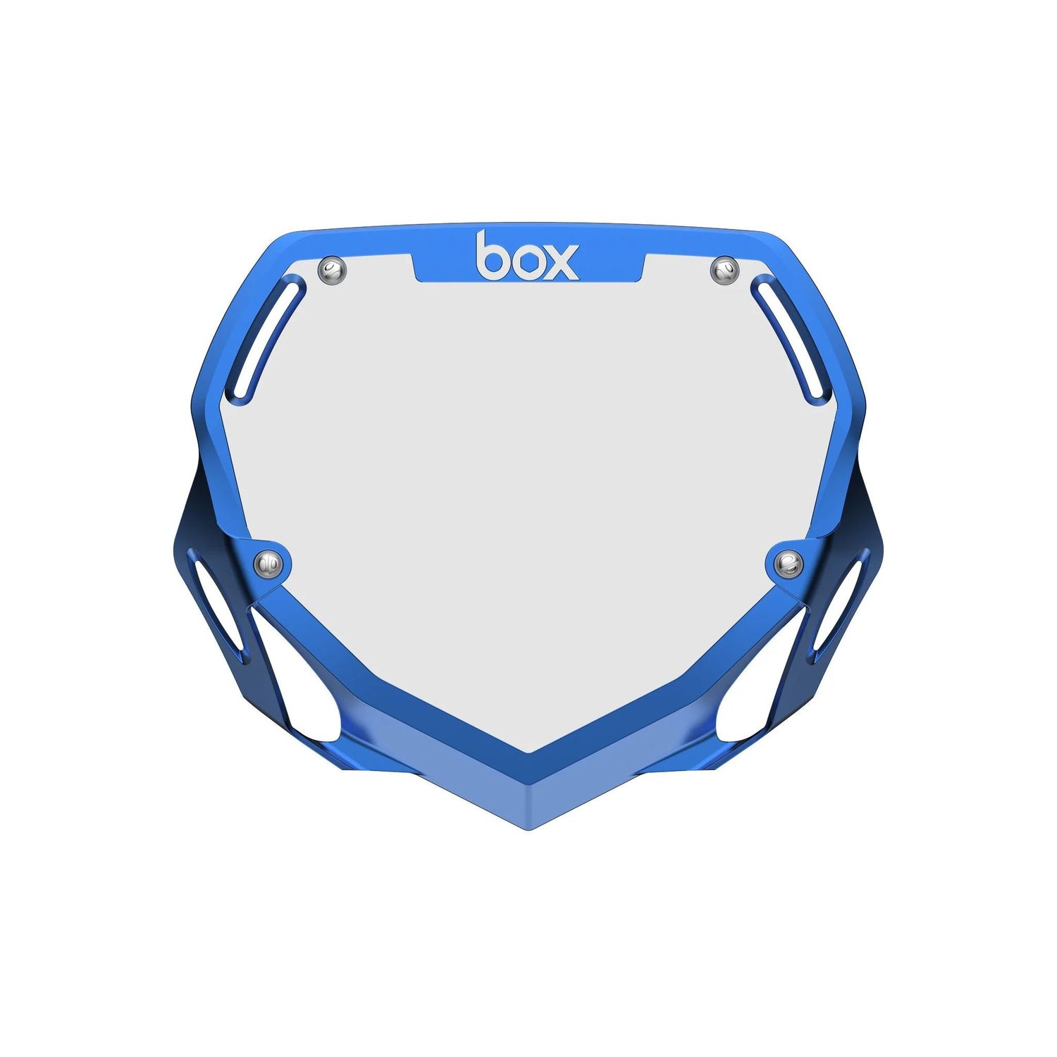 Number Plate - Box, Two, Chrome Blue, Large