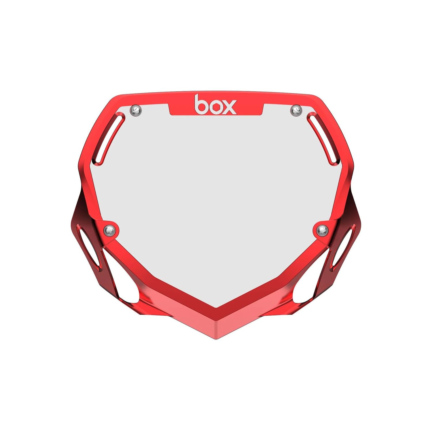 Number Plate - Box, Two, Chrome Red, Large