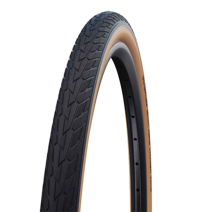 Tire - Schwalbe, Road Cruiser, 27''x1-1/4, Wire, GreenCompound, K-Guard, 50TPI, Black