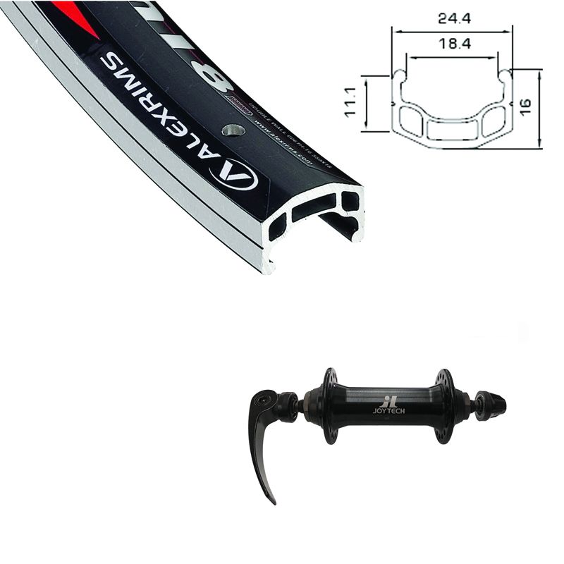 Front Wheel - 26", Q/R, Rim Brake, [Rim:DM-18]