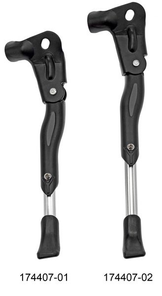 Kickstand - 49N, 20"-24", Alloy, Axle Mount