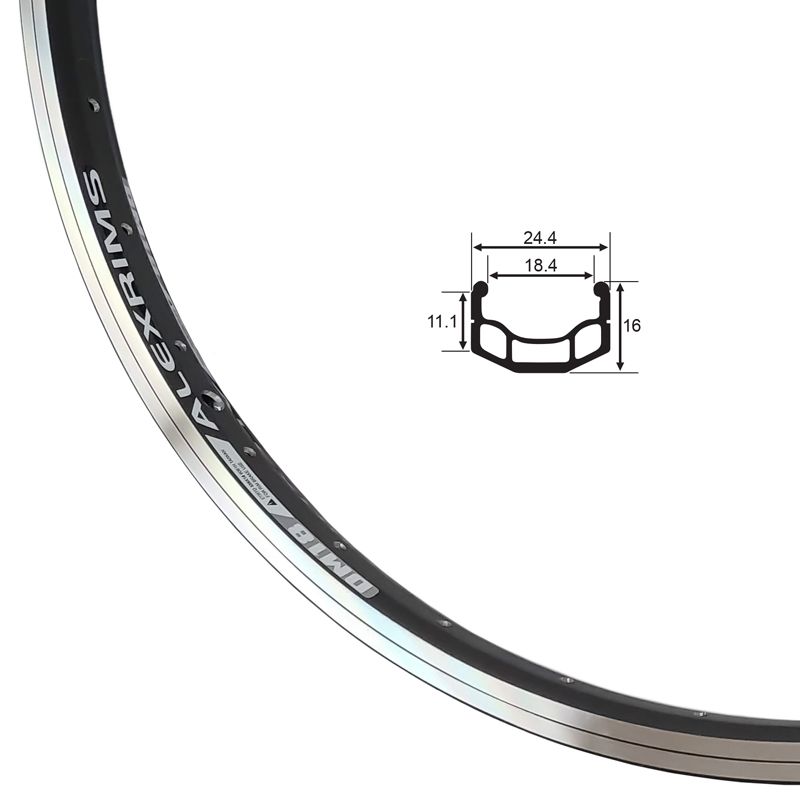 Rim - 26", Alex DM-18, 36H, Double Wall, Black