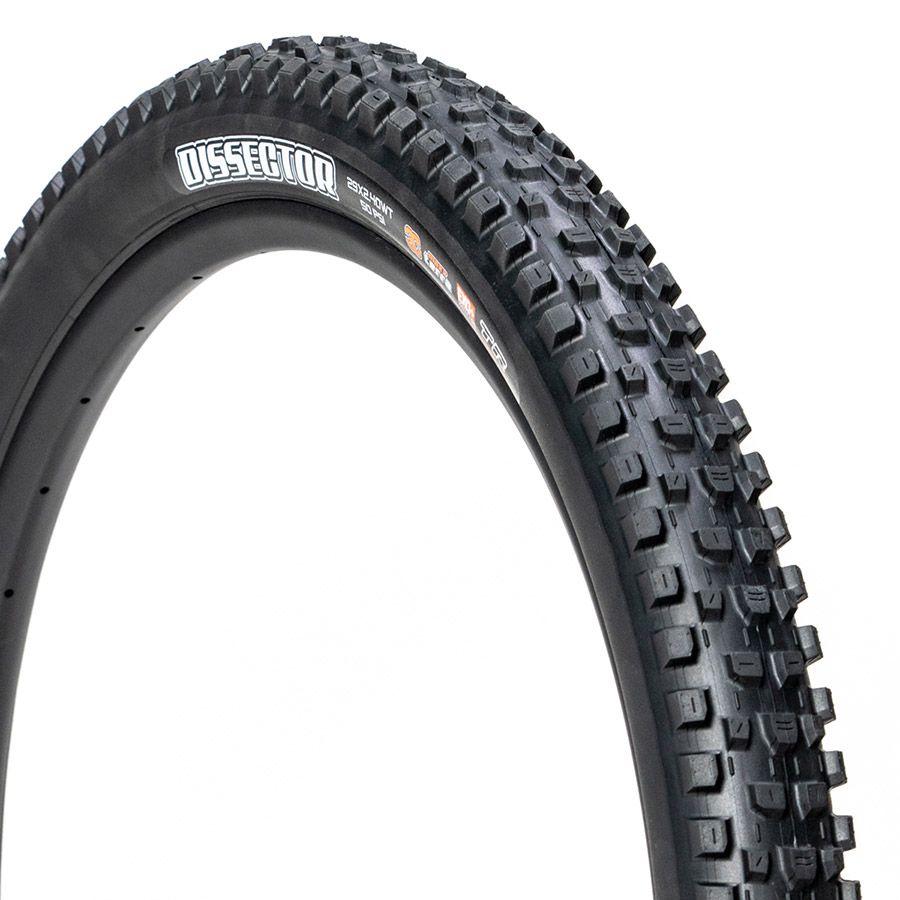 Tire - Maxxis, Dissector II, Mountain Tire, 29"x2.40, TR, Dual, EXO, Wide Trail, 60TPI, Black, Folding
