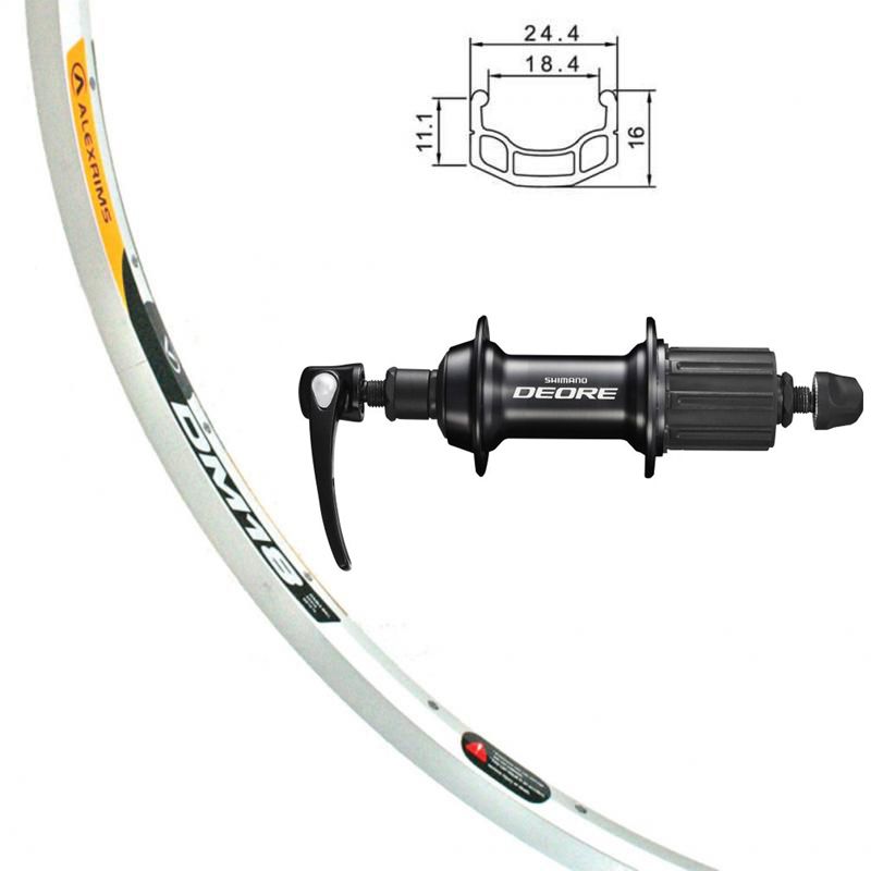 Rear Wheel - 26", Rim, Q/R, HG-9s, Silver[Alexrims DM-18/Shimano Deore]