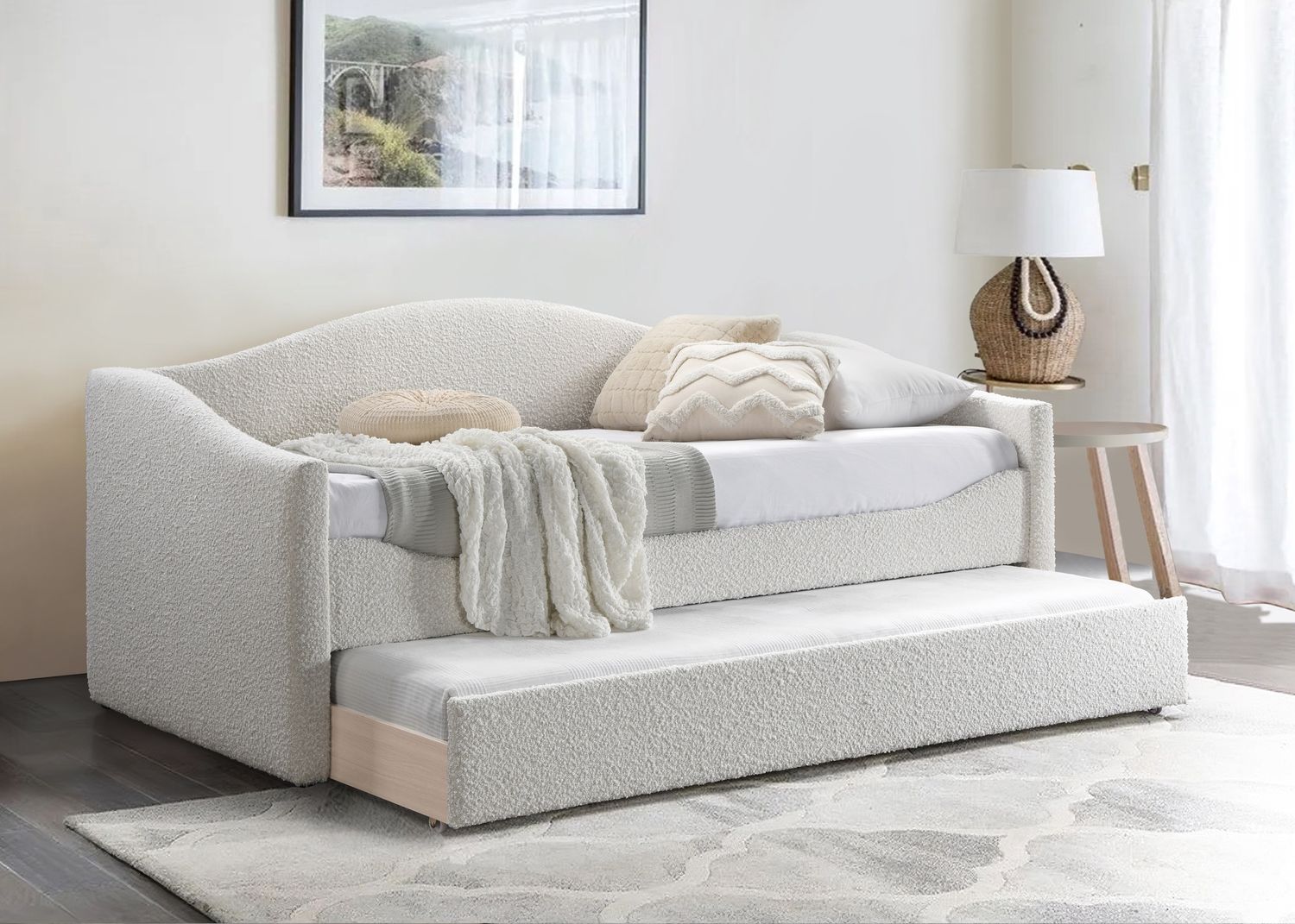 Arlo Boucle Fabric Twin Daybed