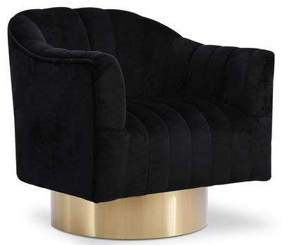 Farrah Velvet Swivel Chair