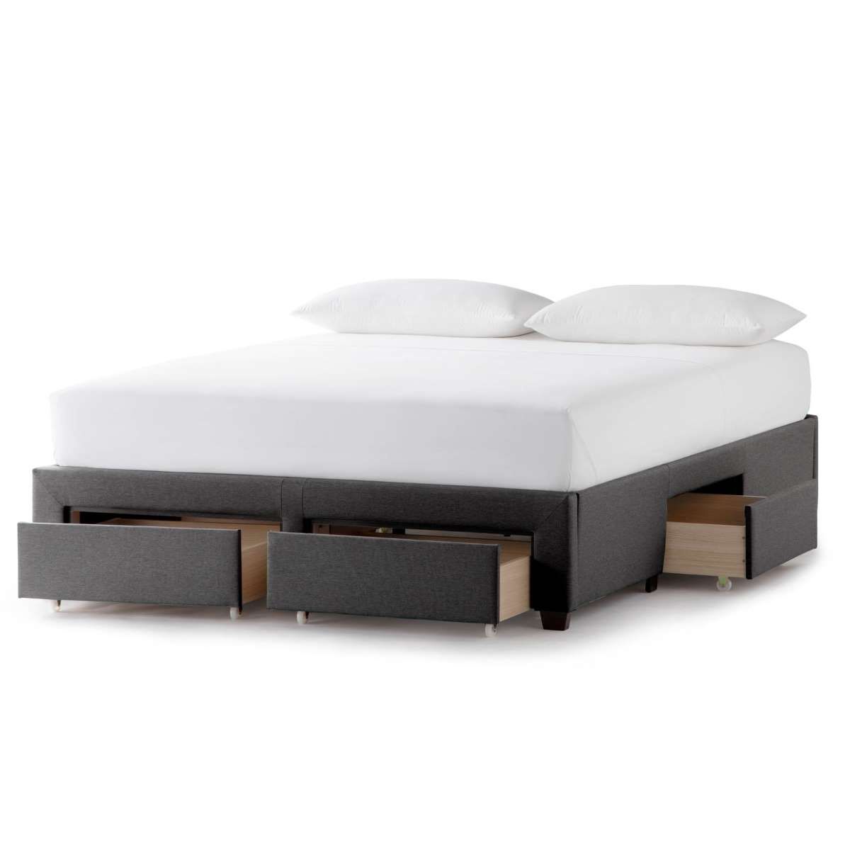 Malouf Upholstered Watson Platform Bed w Drawers