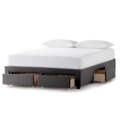 Malouf Upholstered Watson Platform Bed w Drawers