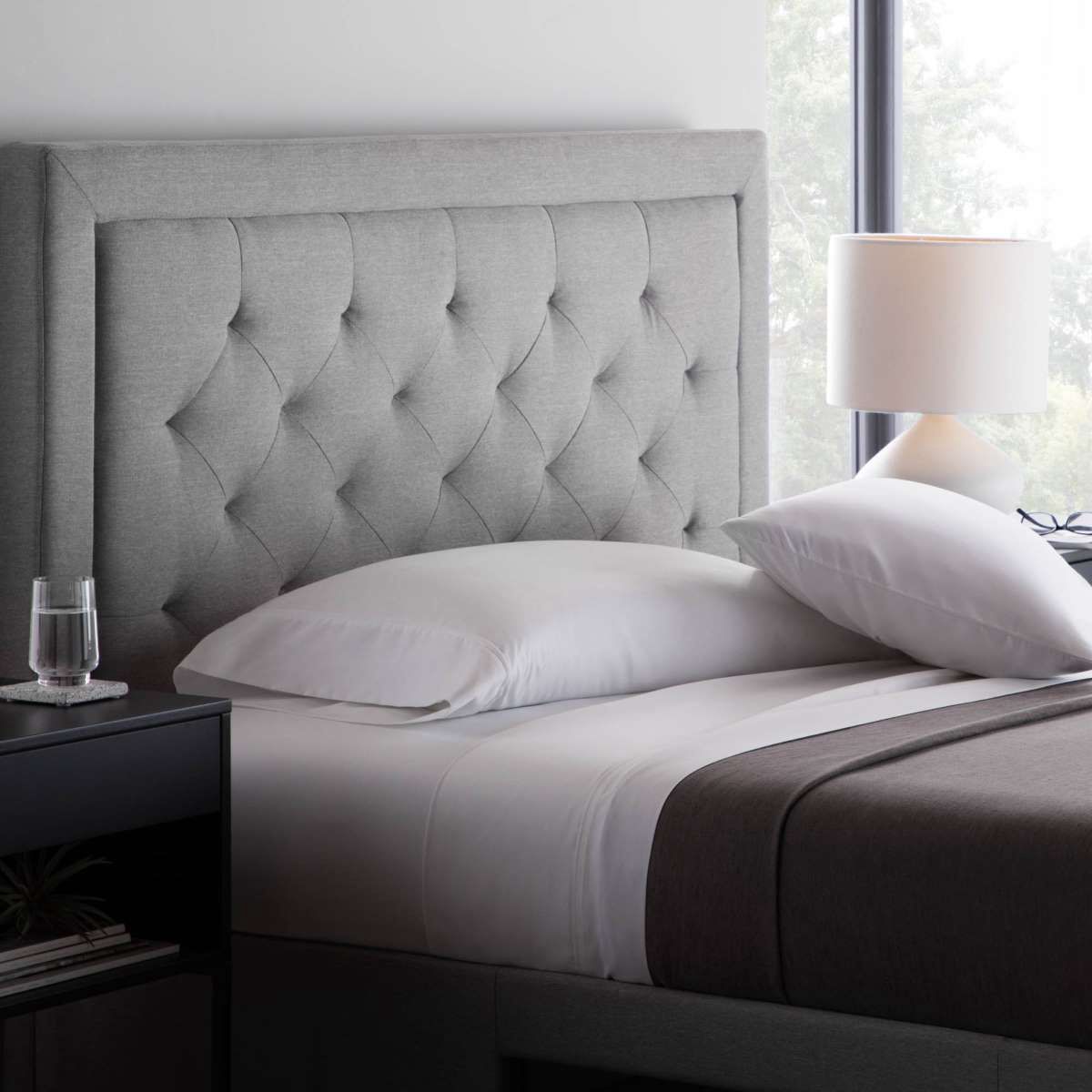 Malouf Upholstered Hennessy Square Headboard
