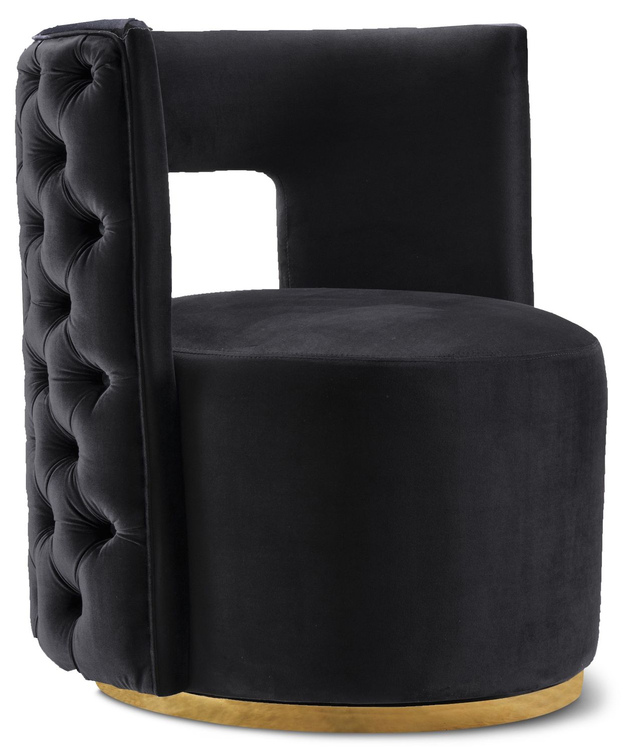 Theo Velvet Swivel Accent Chair