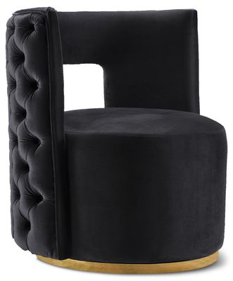Theo Velvet Swivel Accent Chair