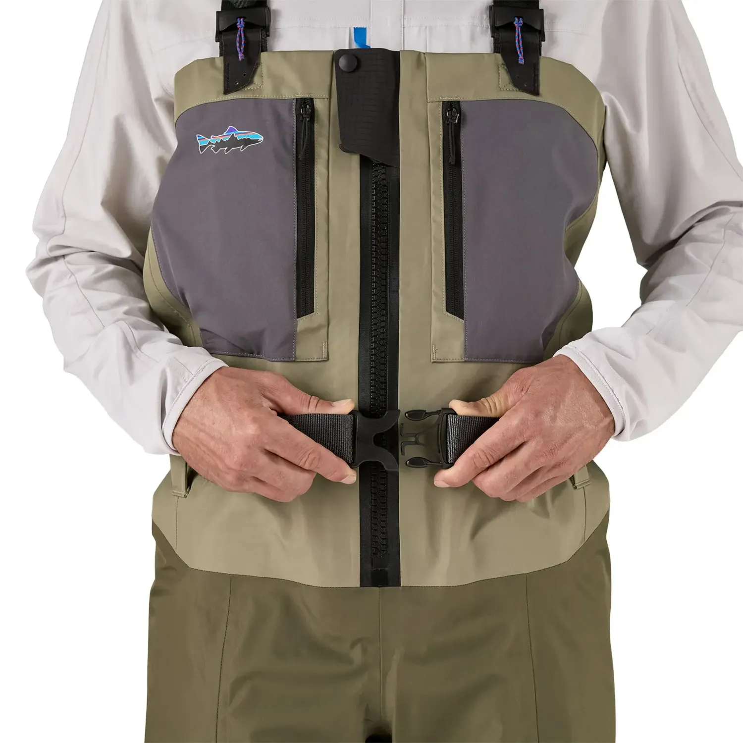 Patagonia - Men's Swiftcurrent Traverse Zip Front Waders - River Rock Green
