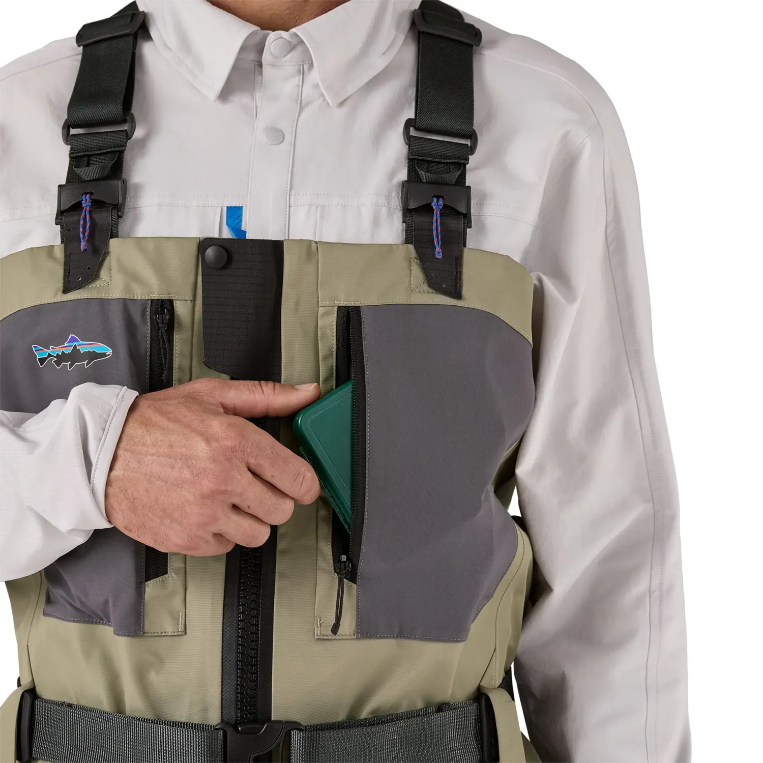 Patagonia - Men's Swiftcurrent Traverse Zip Front Waders - River Rock Green