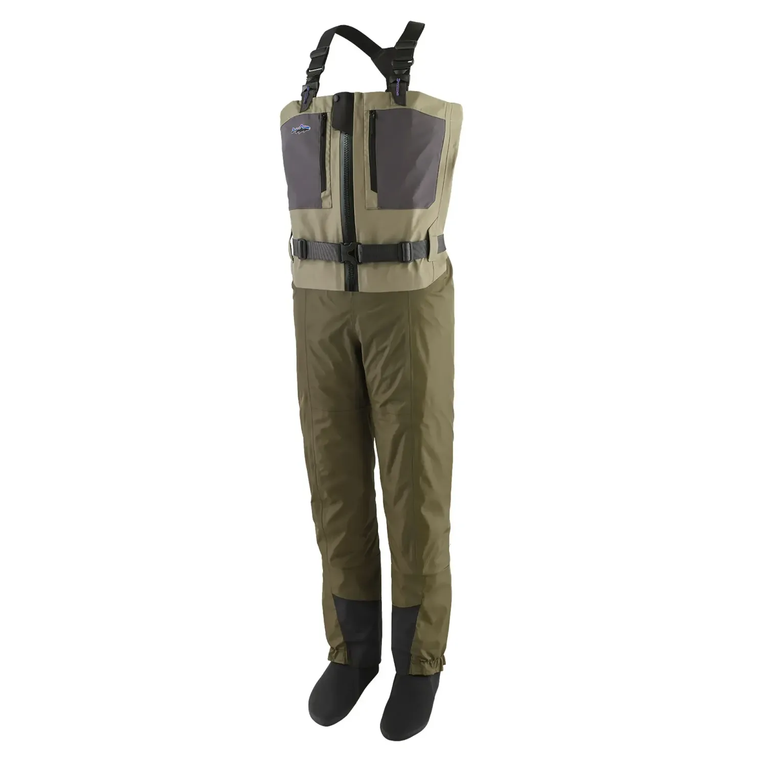 Men's Swiftcurrent Traverse Zip Front Waders - River Rock Green