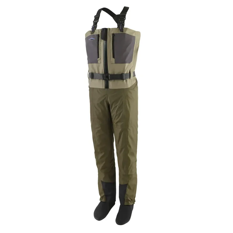 Men's Swiftcurrent Traverse Zip Front Waders - River Rock Green