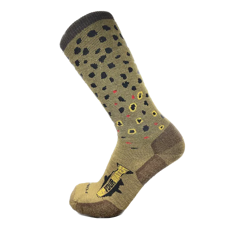 Rep Your Water Socks, Color: Brown Trout, Size: L