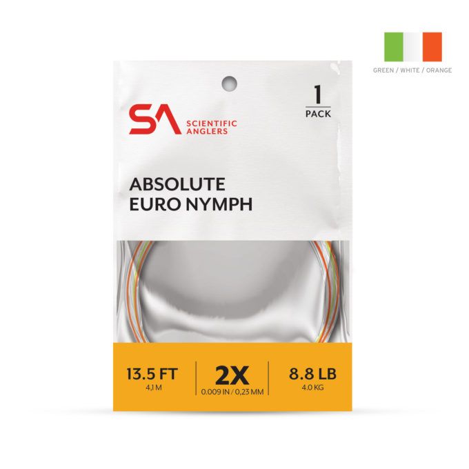 Scientific Anglers - Absolute Euro Nymph Leader 1 pack, Color: 13.5, Size: 2X