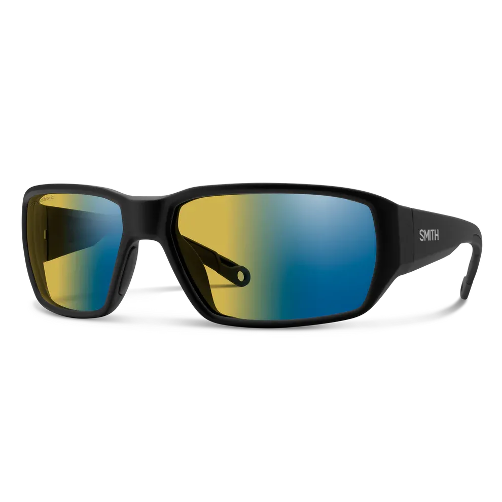 Smith - Hookset, Color: Matte Black, Size: Chromapop glass polarchromic yellow blue mirror