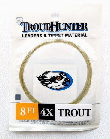 TroutHunter Nylon Leader Trout Taper, Length: 8', Size: 4X
