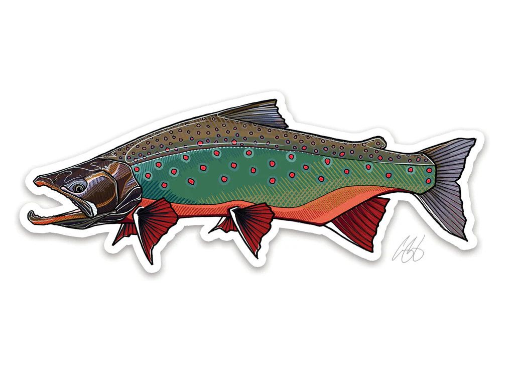Casey Underwood Sticker, Color: Arctic Char, Size: Fish