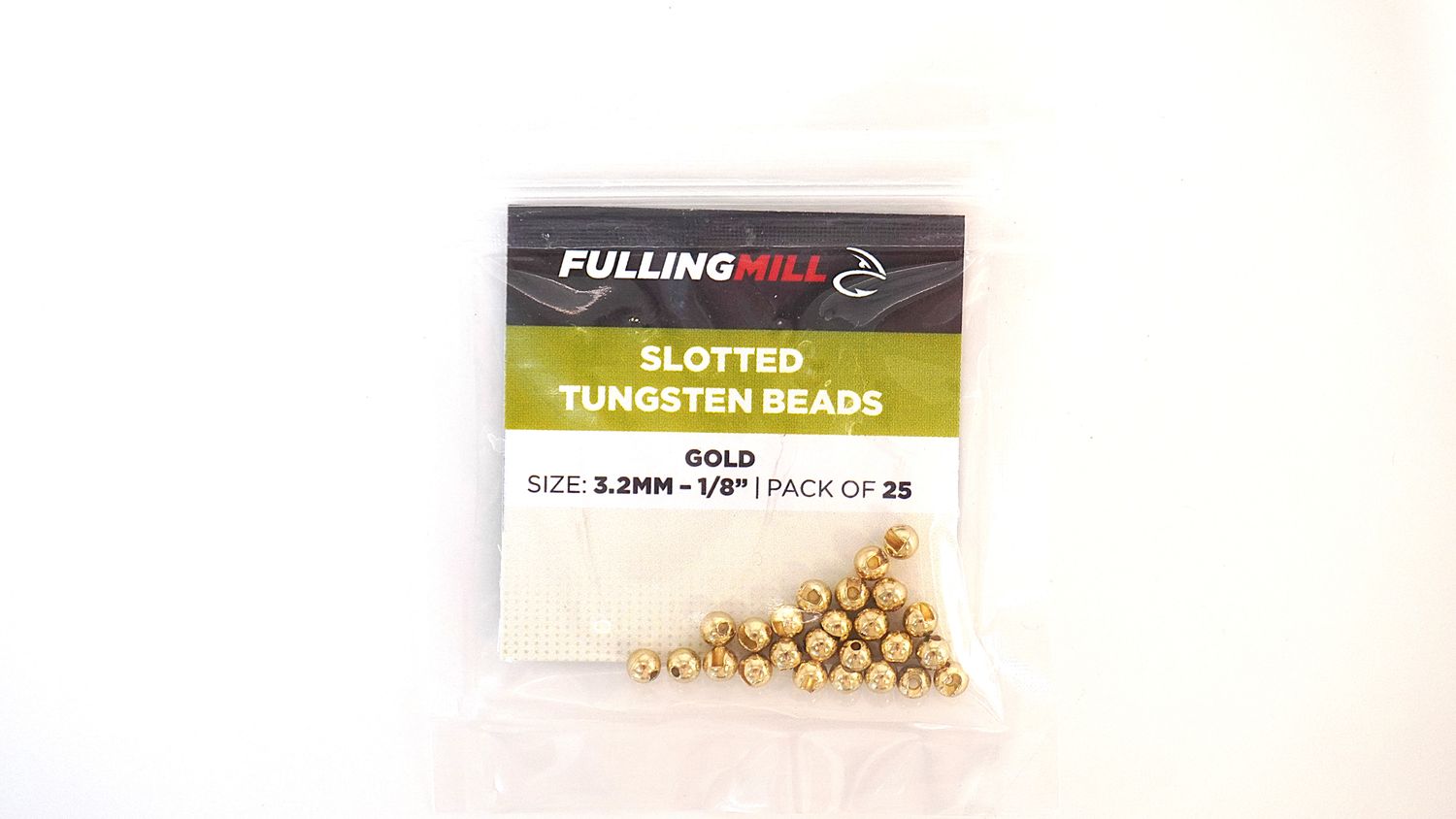 Fulling Mill - Slotted Tungsten Beads 25-pack