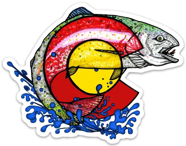 BlueDogVision Sticker, Color: Trout
