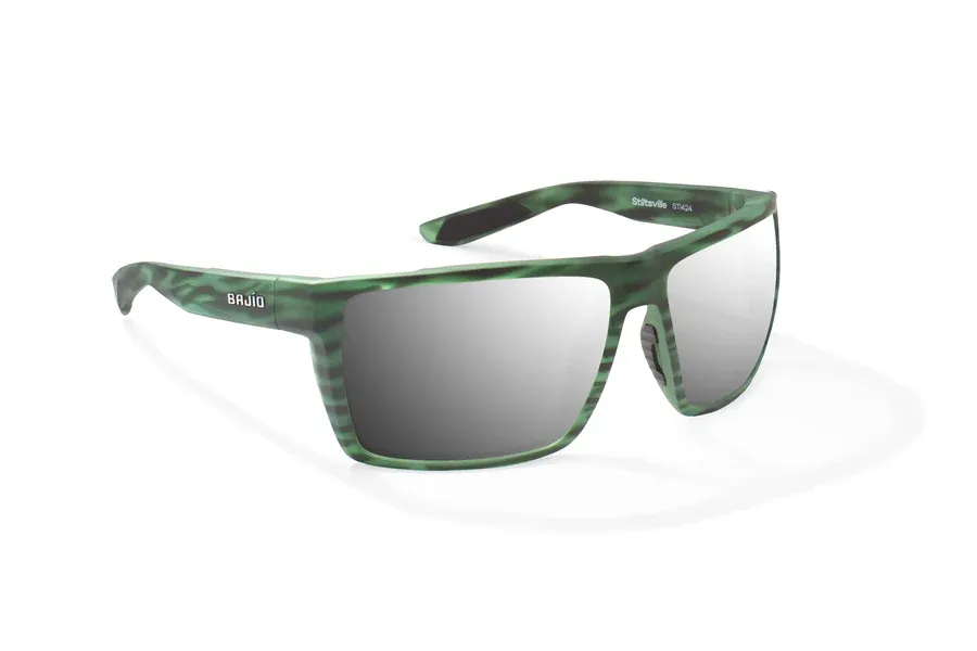 Bajio Stiltsville, Color: Green Grass Matte/Silver Mirror Glass