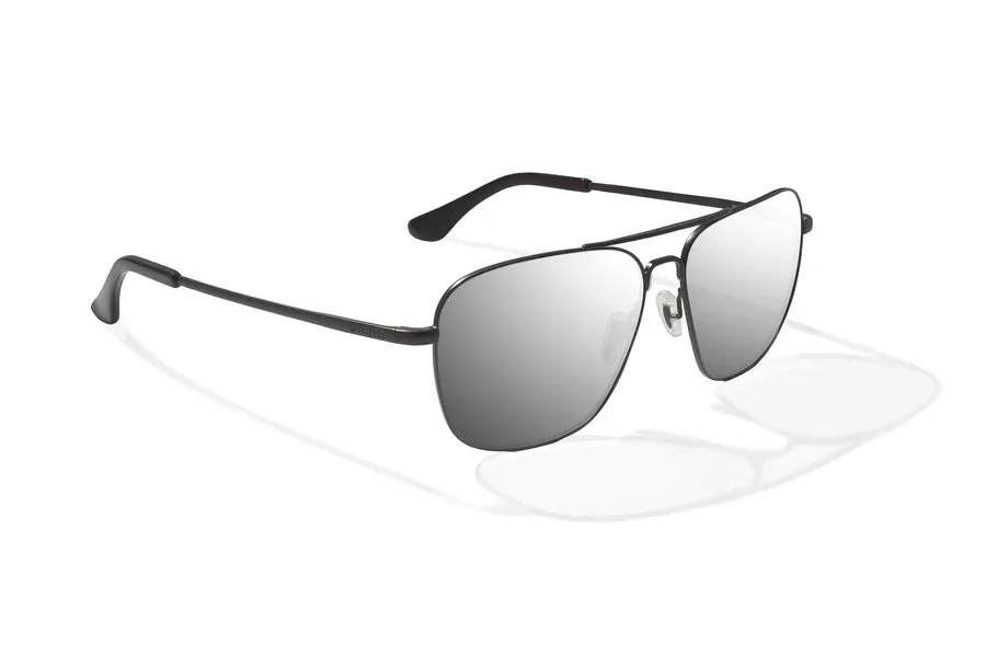 Bajio Snipes, Color: Black Matte/Silver Mirror Poly
