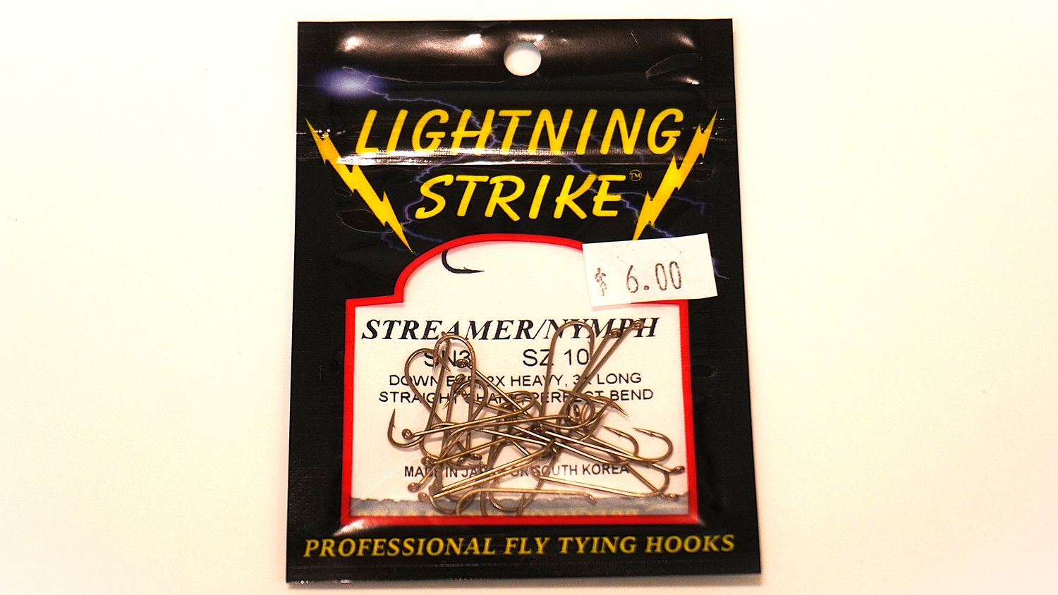 Lightning Strike SN3  Streamer/Nymph Hook  25 count