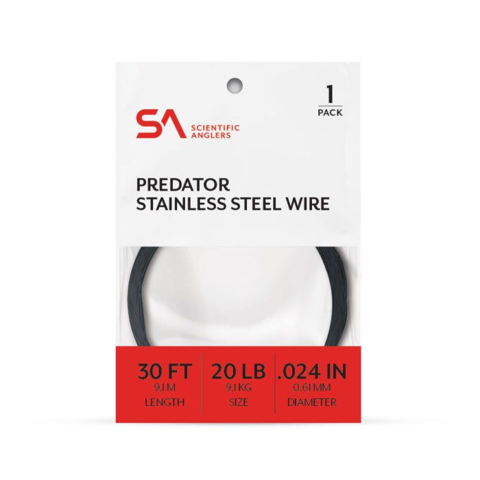 Scientific Anglers - Stainless black nylon coated wire 1X7 - 30ft, Color: 20lb