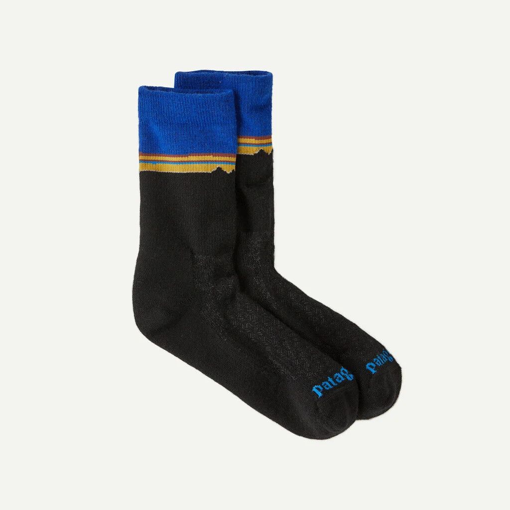 Patagonia - Merino Wool Blend Crew Socks, Color: Classic Fitz Roy - Viking Blue, Size: S