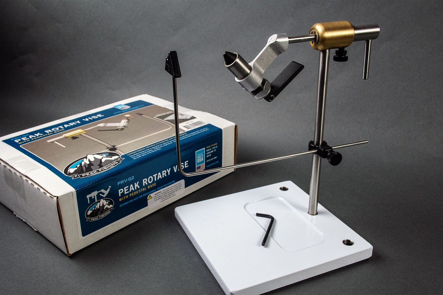 Peak Rotary Vise w/ Pedestal Base hare