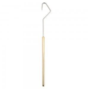 Dr Slick Dubbing Hook, 5'', w/ half hitch, gold, brass