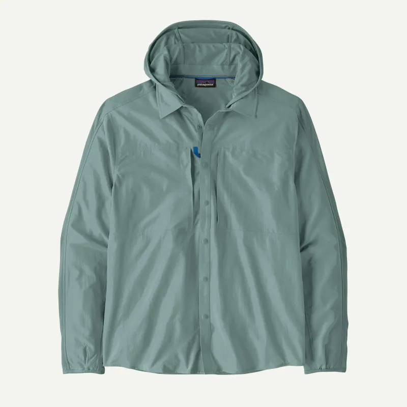 Mens River Rambler Hybrid Sun Hoody - Blue Sage