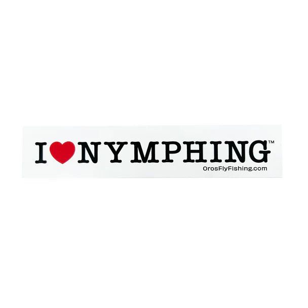 I heart nymphing sticker