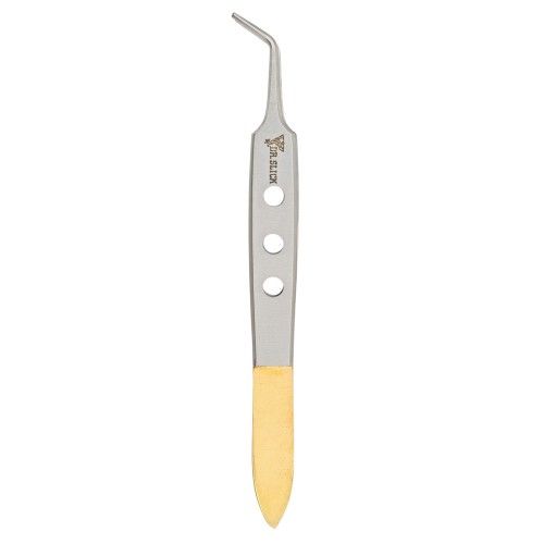 Dr Slick Bishop Tweezer, 4'', curved, gold &amp; Satin