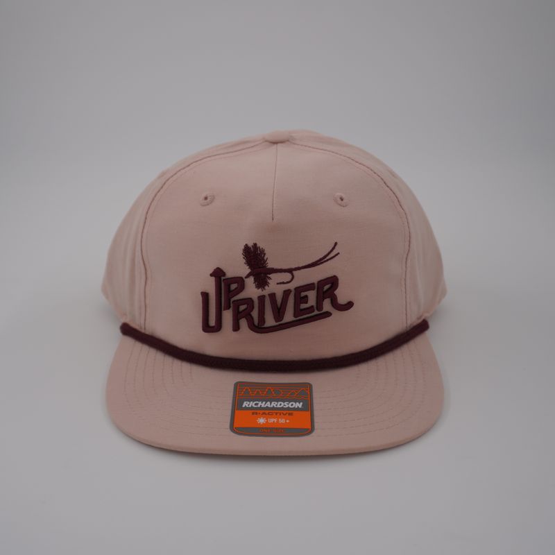 Upriver Hat - Richardson 256 Pale Peach w/ Maroon Rope