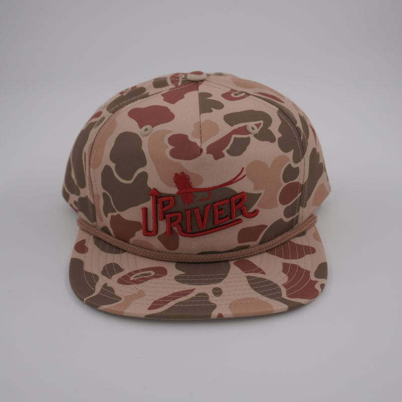 Upriver Hat - Richardson 256P Harvest Duck Camo w/ Light Brown Rope