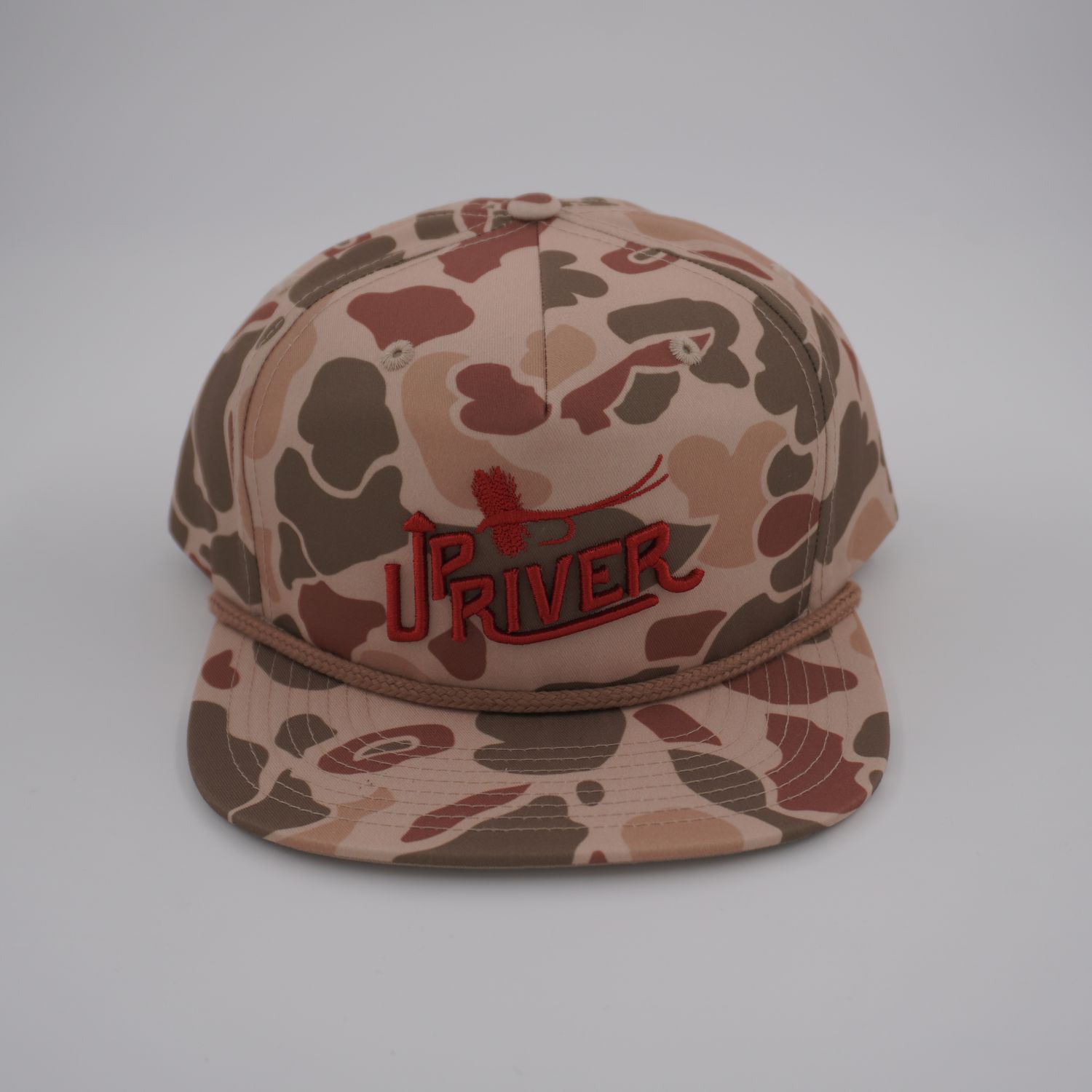 Upriver Hat - Richardson 256P Harvest Duck Camo w/ Light Brown Rope