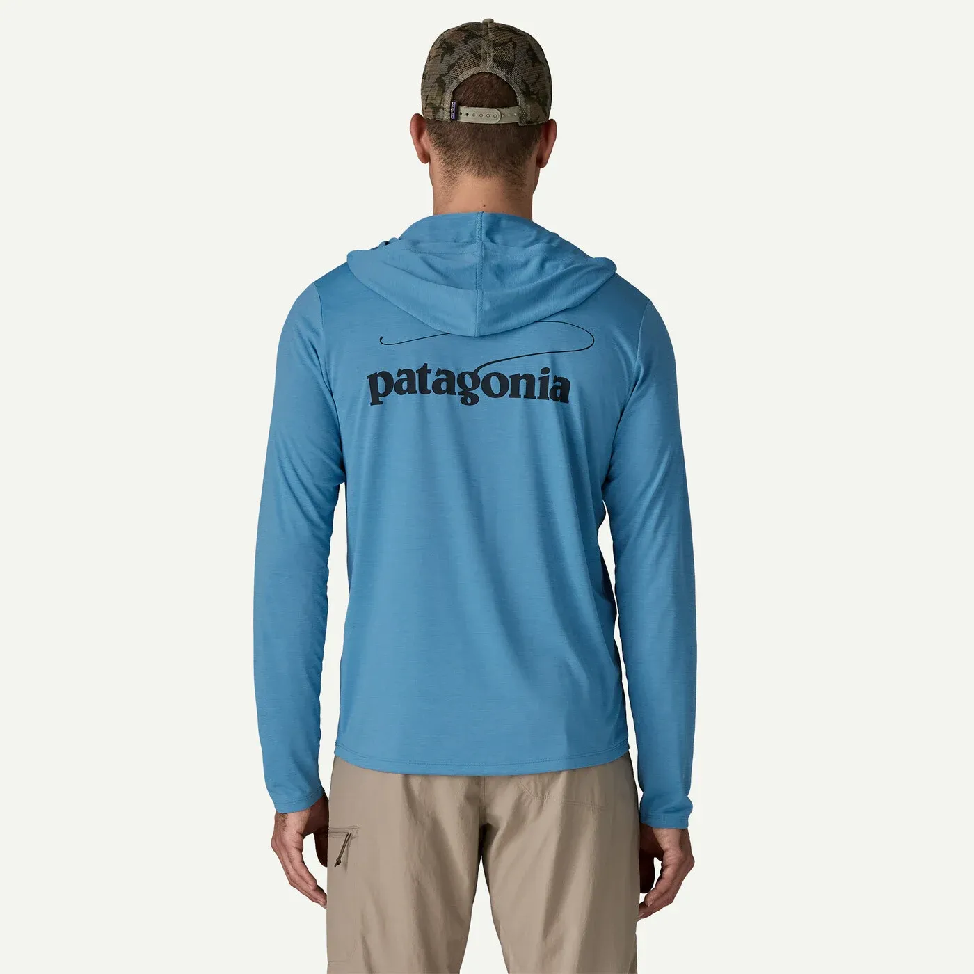 Patagonia - Mens Cap Cool Daily Hoody - Gumtree Green - Casting Logo