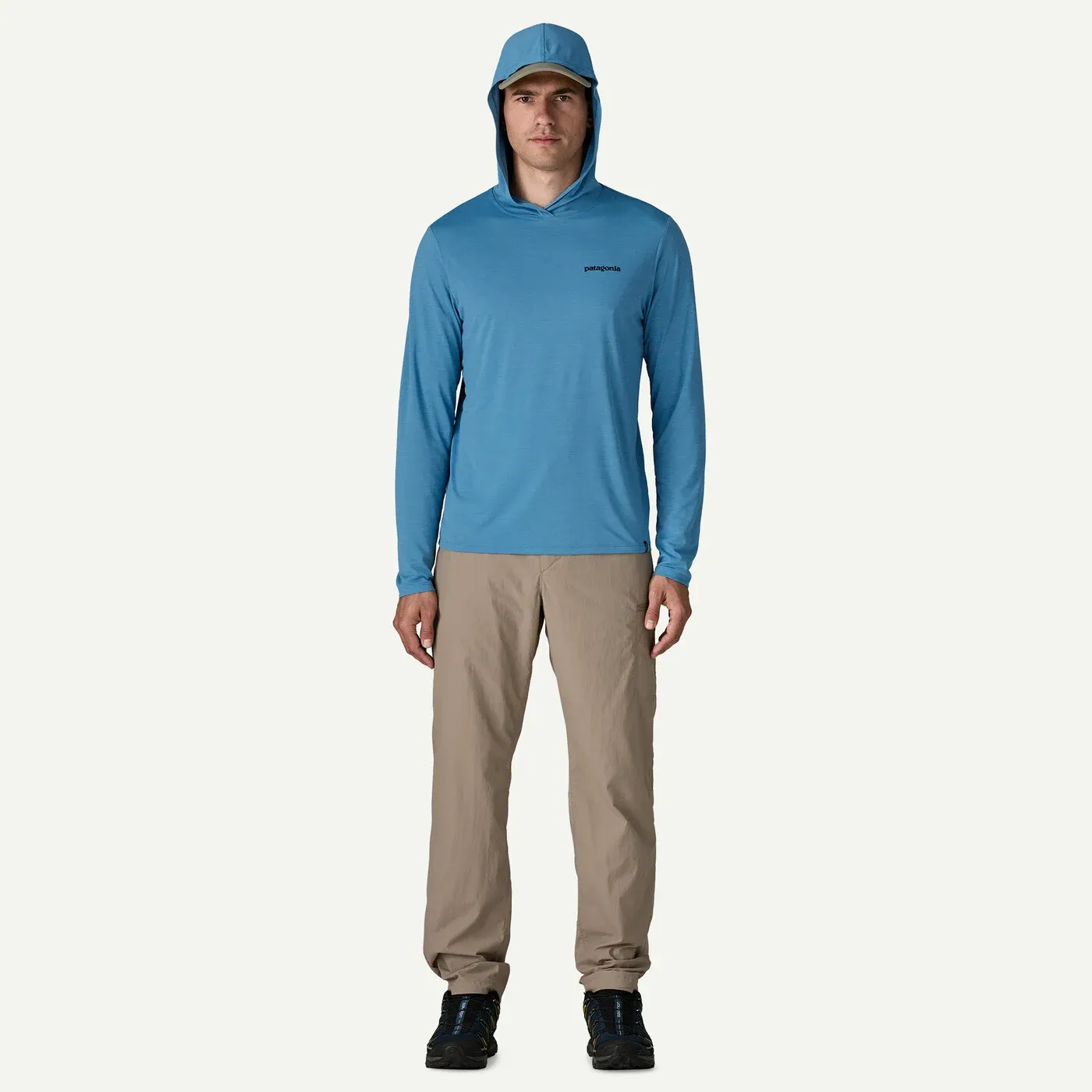 Patagonia - Mens Cap Cool Daily Hoody - Gumtree Green - Casting Logo