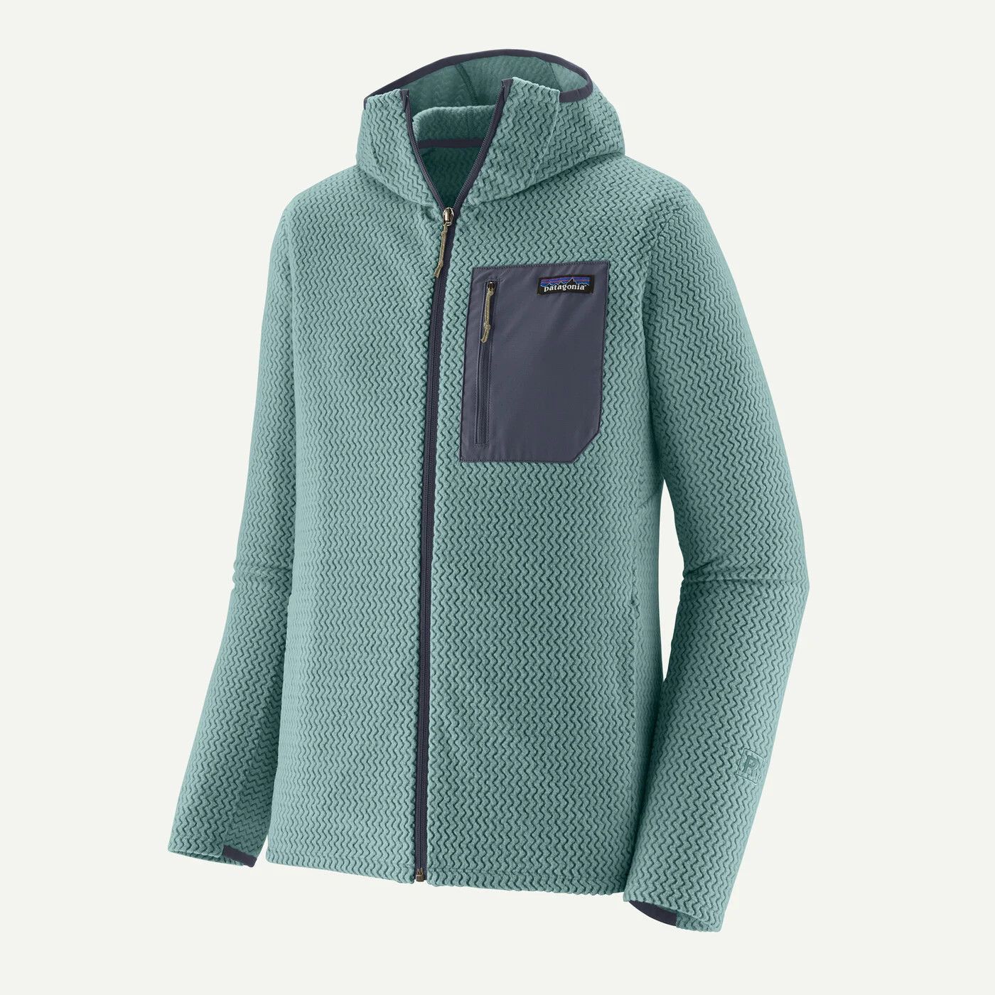 Mens R1 Air Full-Zip Hoody - Blue Sage, Size: S