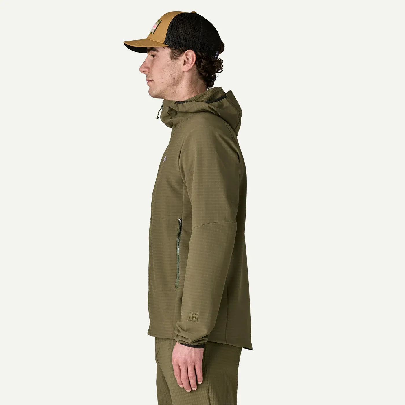 Patagonia - Mens R1 TechFace Fitz Roy Trout Hoody - Basin Green