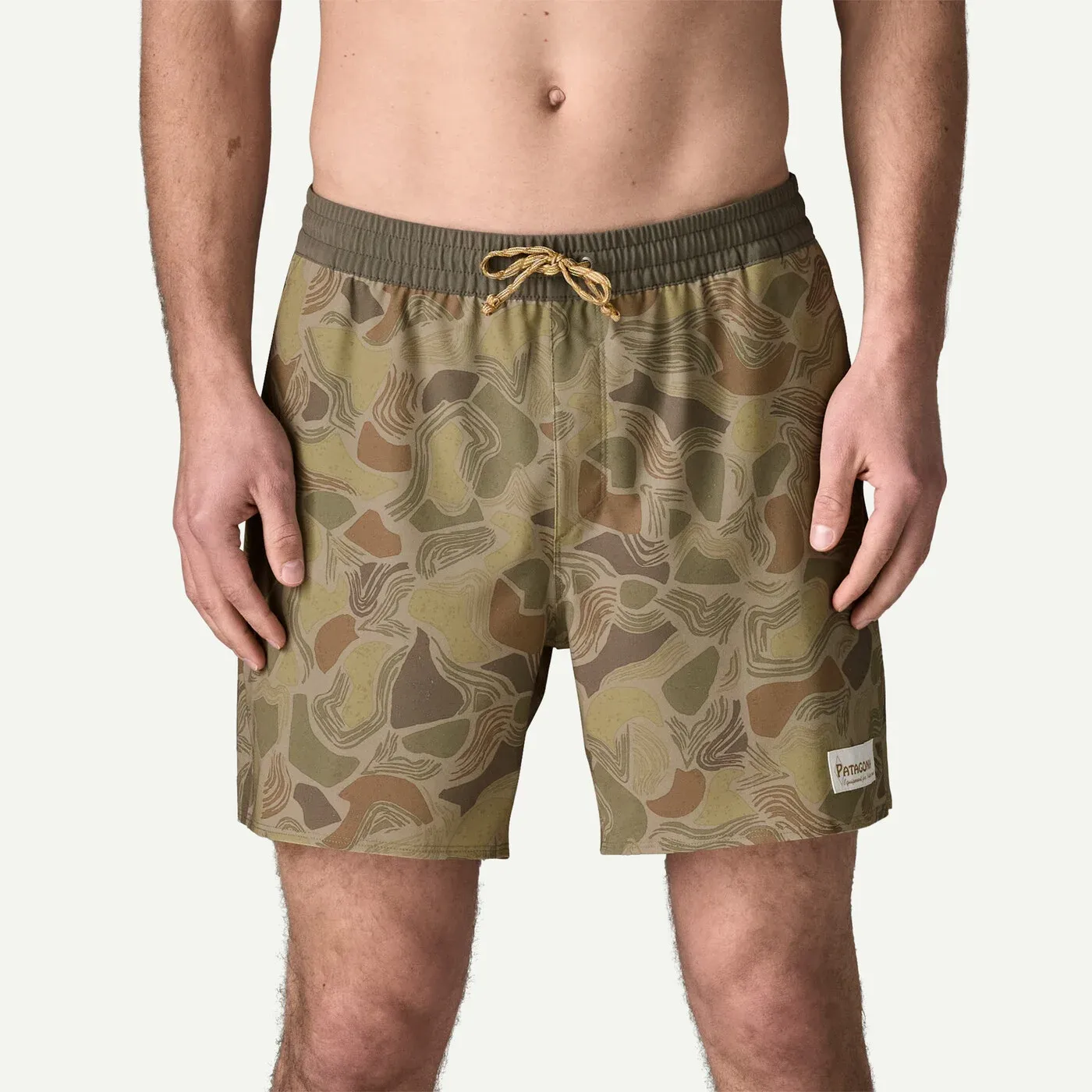 Patagonia - Mens Hydropeak Volley Shorts 16 inch - Coastal Edge/Weathered Stone