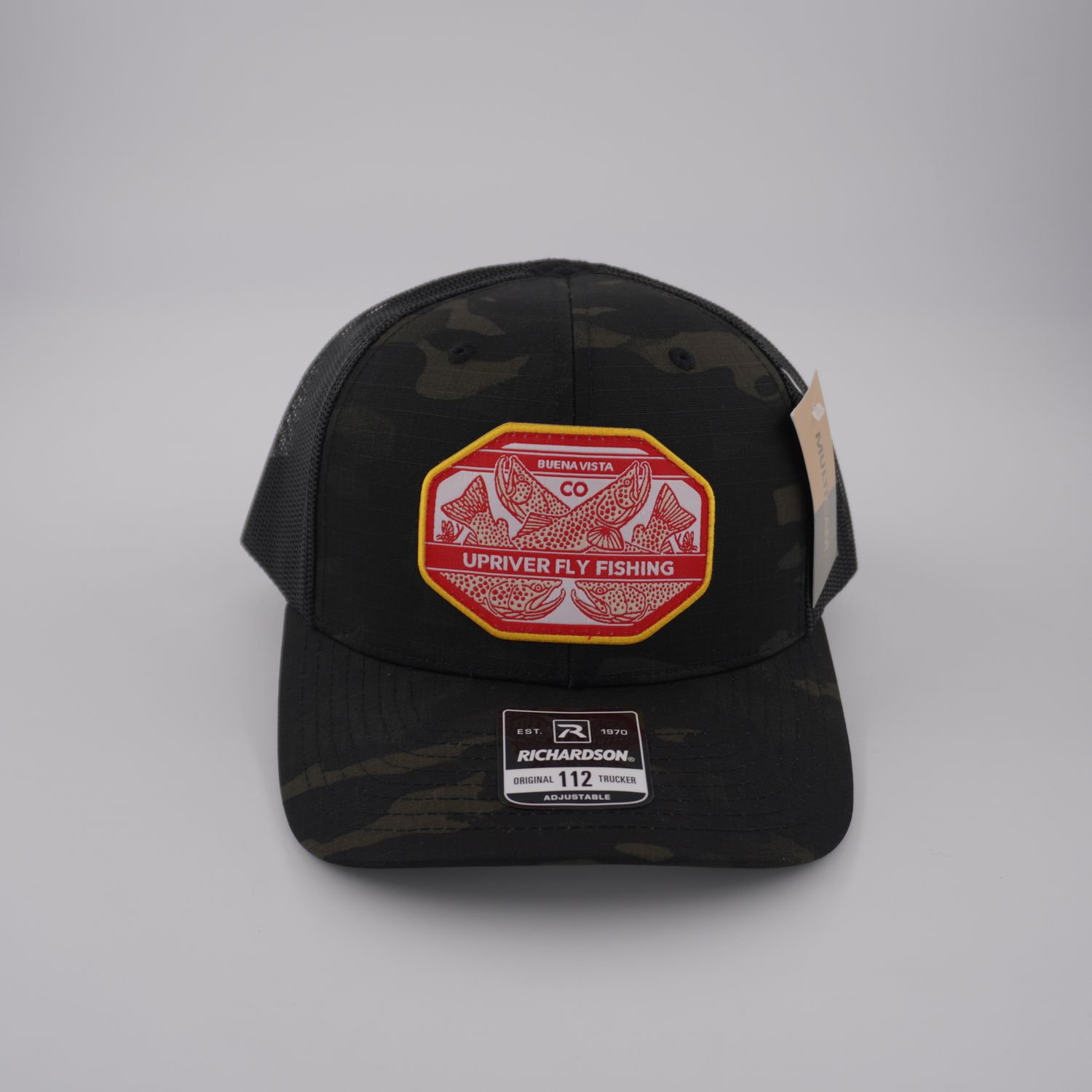 Upriver Hat - Richardson 112PT Split Multicam Black/Black w/ Casey Underwood Patch