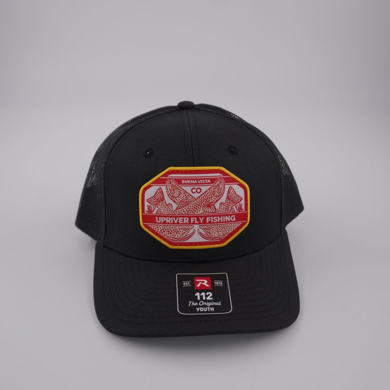 Upriver Youth Hat - Richardson 112 Solid Black w/ Casey Underwood Patch